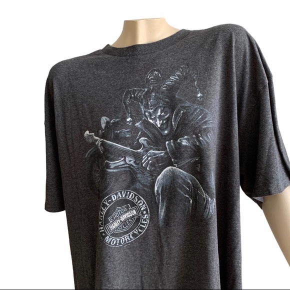 Grey Harley Davidson graphic top - Picture 1 of 8